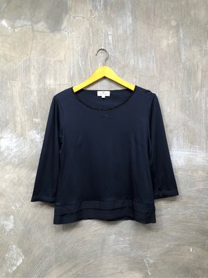 Courrèges Vintage Y2K Blouse Wanita navy