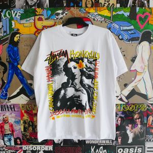 Stussy Vintage Streetwear T-shirt Pria white