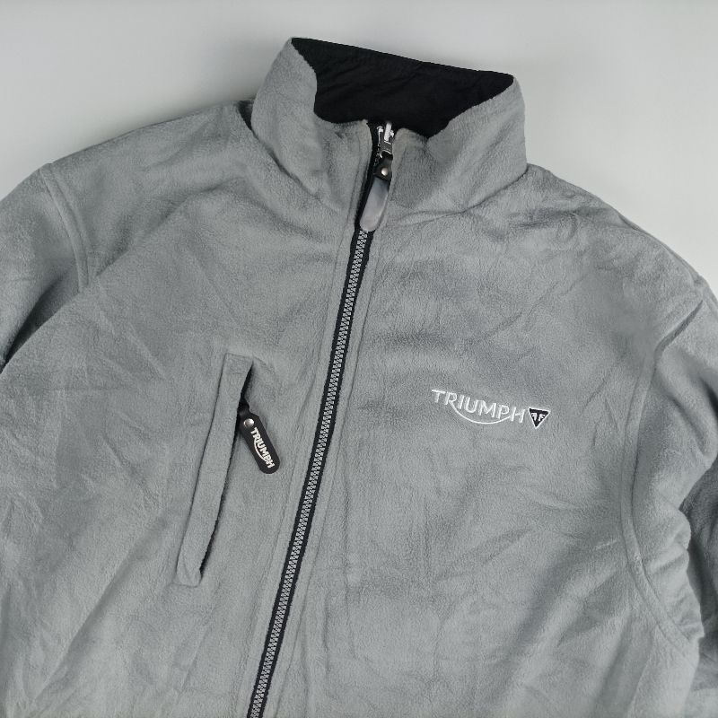 Biker Bomber jacket Pria black gray, foto 4