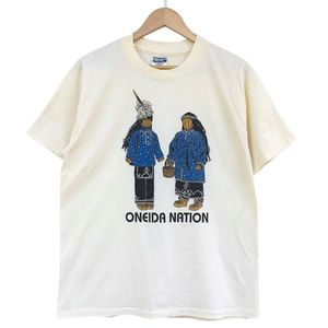 Hanes Vintage Y2K T-shirt Pria multicolor white
