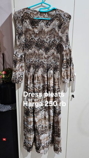 Cottagecore Casual dress Wanita tan brown