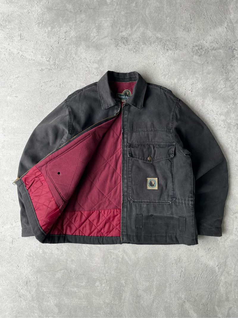 Vintage Denim jacket Pria black gray, foto 5