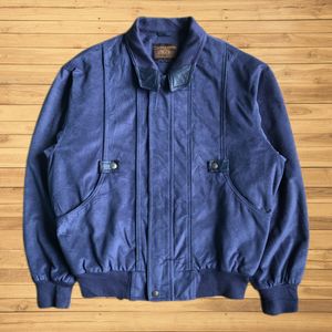 Vintage Casual Harrington jacket Pria navy