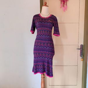 Gorpcore Bodycon dress Wanita multicolor