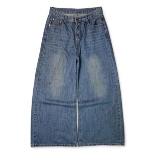 Vintage Streetwear Wide leg jeans Wanita gray blue