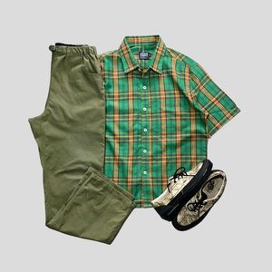 Takeo Kikuchi Vintage Y2K Casual shirt Pria green