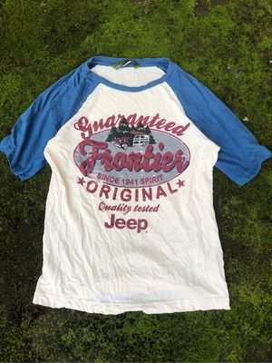 Jeep Vintage Y2K T-shirt Wanita tan blue