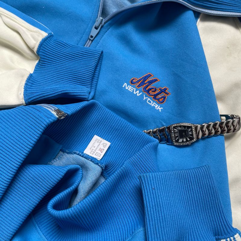 MLB Grunge Indie Track jacket Pria white blue, foto 4