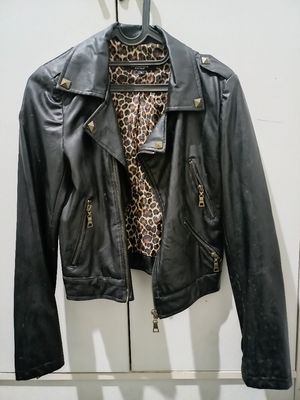 Y2K Leather jacket Wanita black