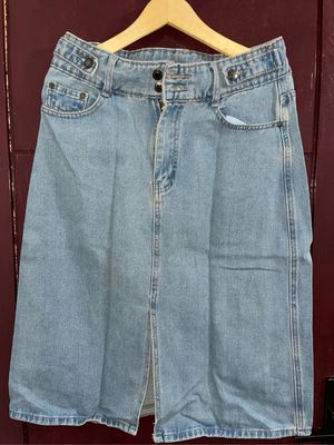 Jiniso Minimalist Skirt Wanita gray