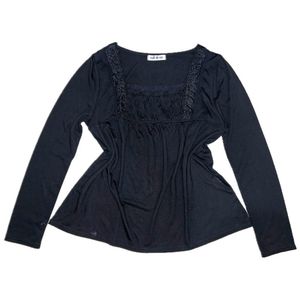 Japanese brand Cottagecore Fairy Blouse Wanita black