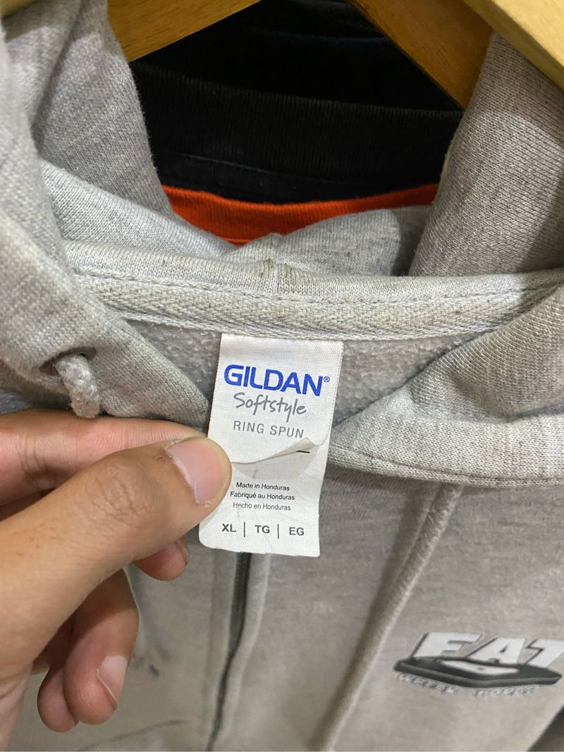 Gildan Indie Hoody Pria gray, foto 3