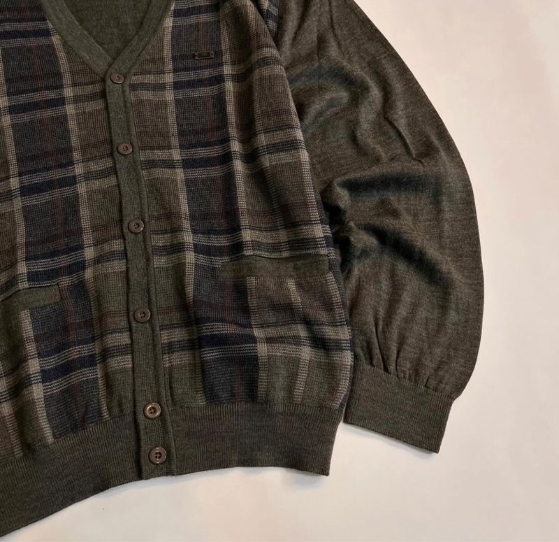Vintage Cardigan Pria gray, foto 3