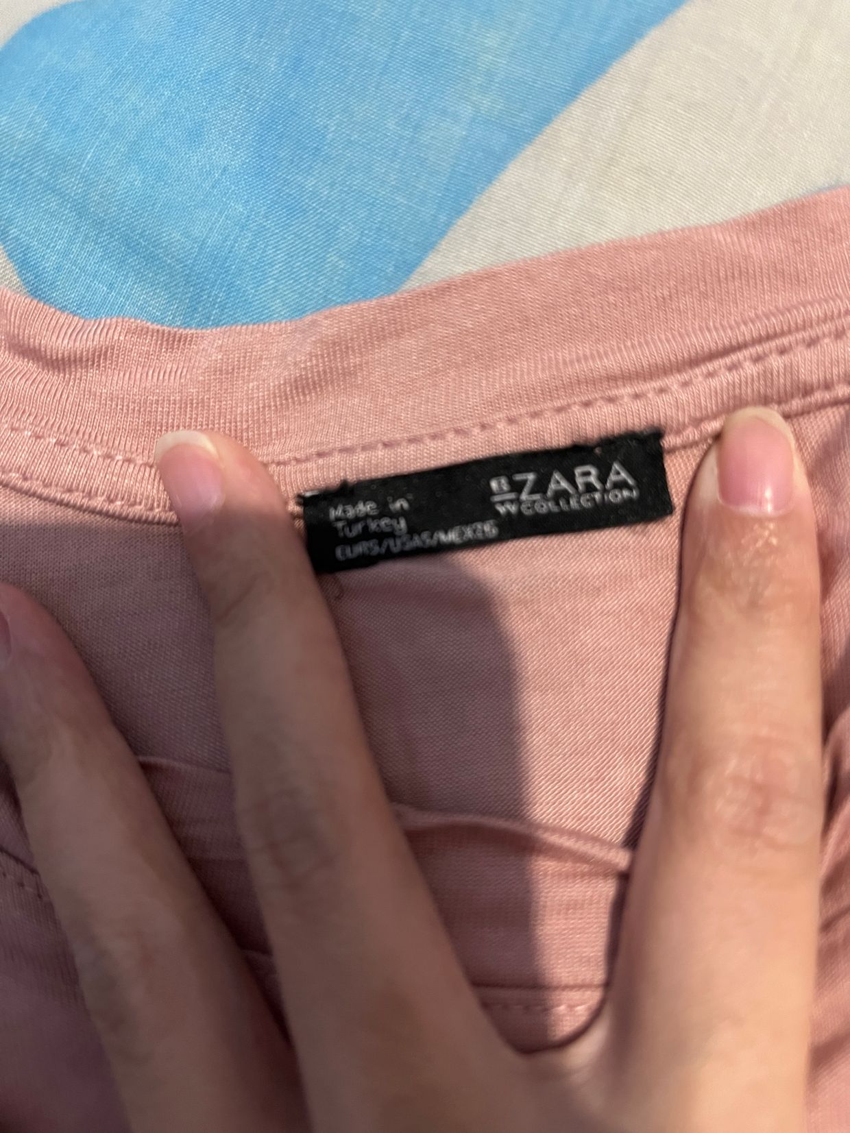 ZARA Minimalist Casual T-shirt Wanita pink