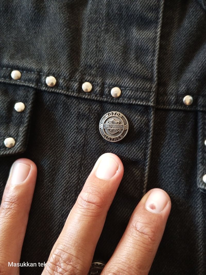 Harley Davidson Biker Denim jacket Pria black, foto 4