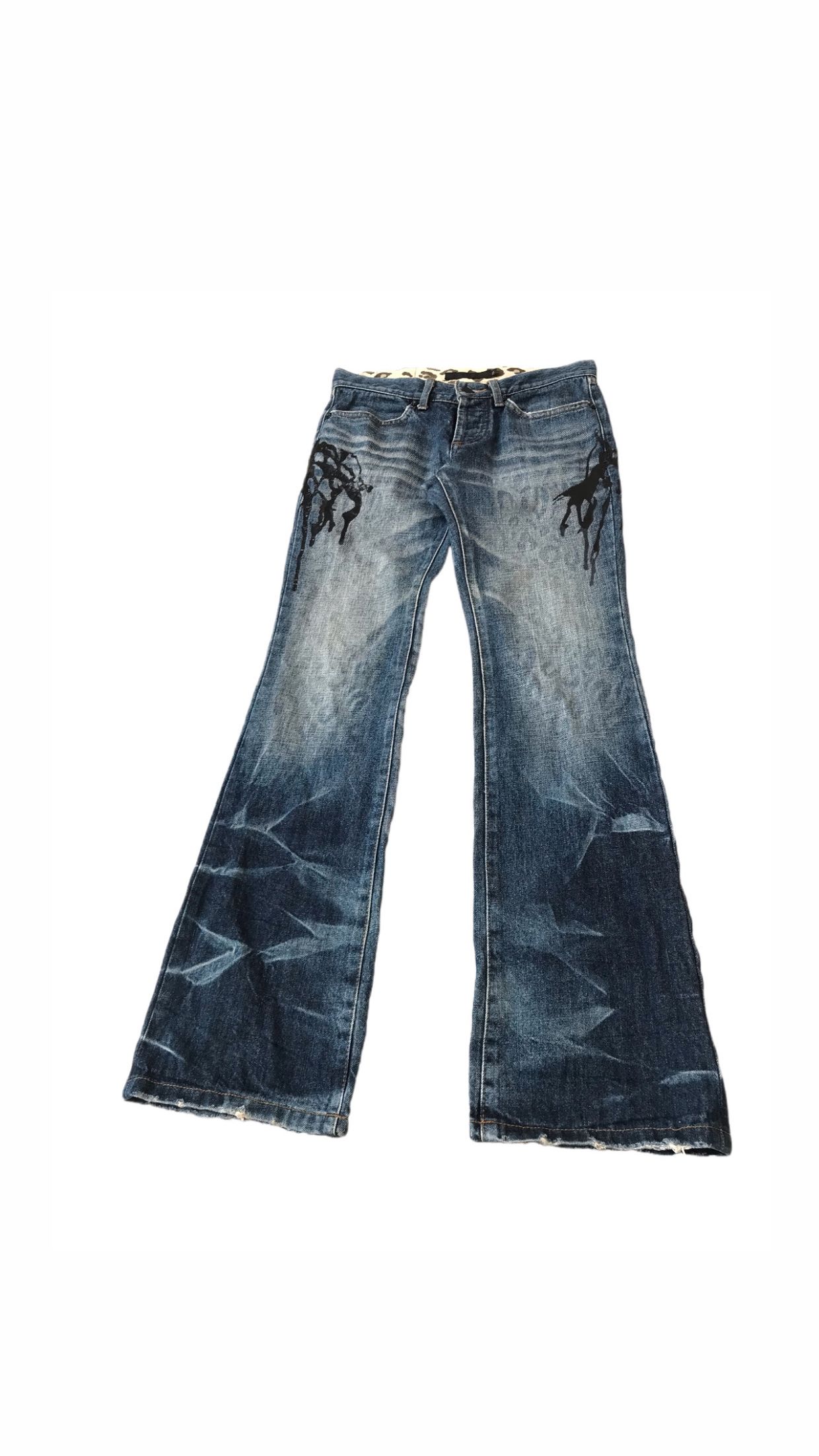 Fuga japan flare bootcut jeans paint, foto 4
