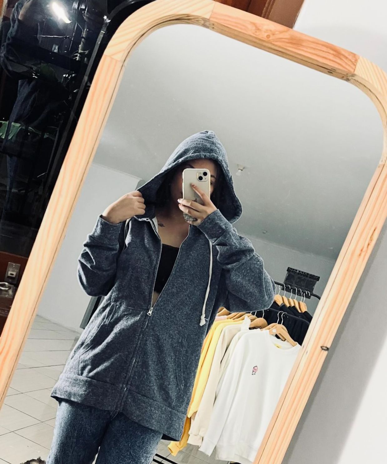 Giordano Vintage Hoody Pria gray