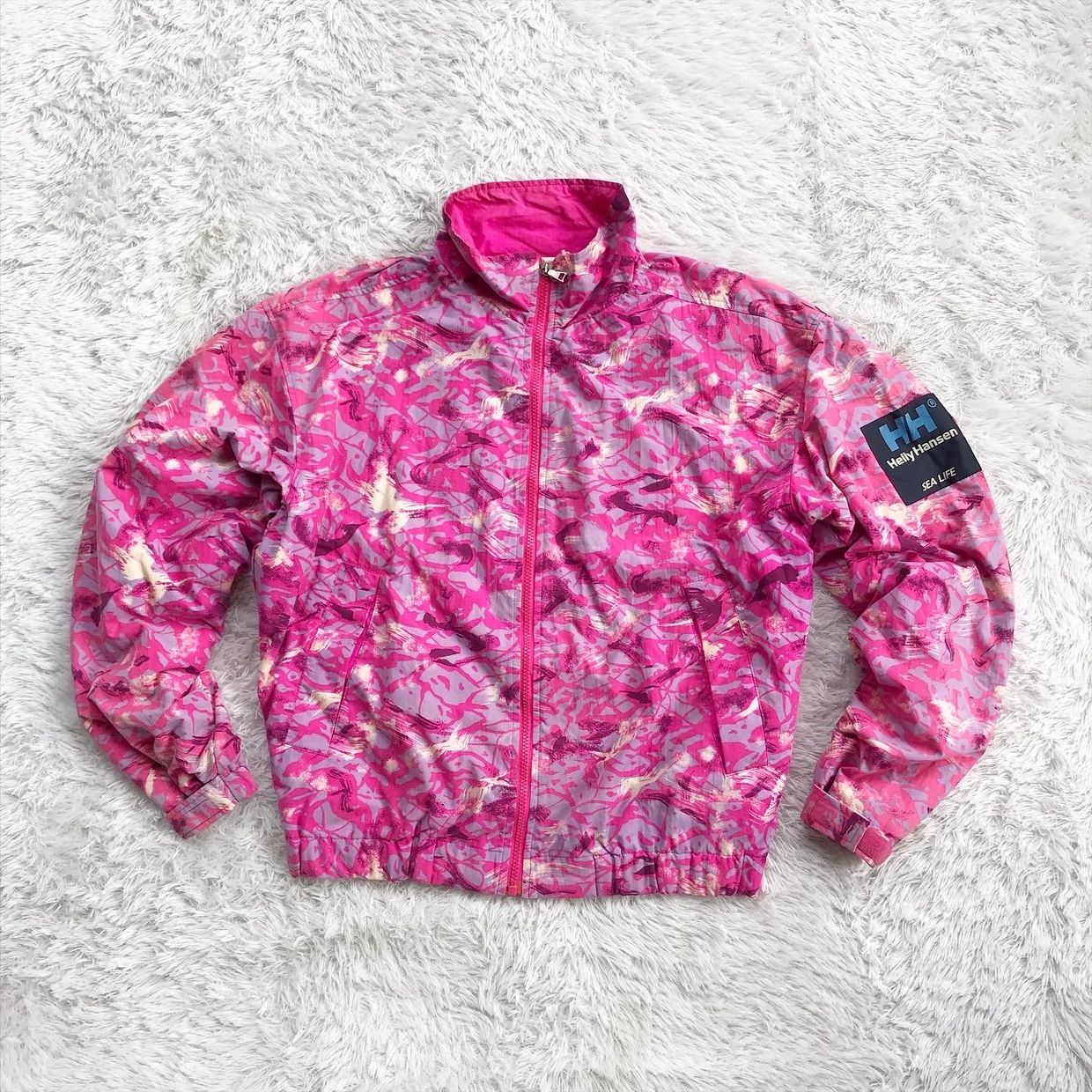 Helly Hansen Vintage Streetwear Bomber jacket Wanita pink