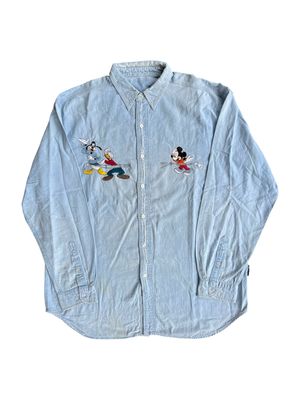 Disney Vintage Streetwear Casual shirt Pria blue