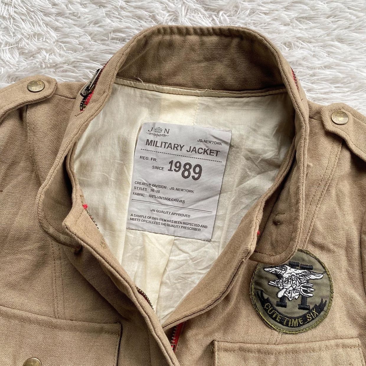 Grunge Emo Parka Pria khaki, foto 4