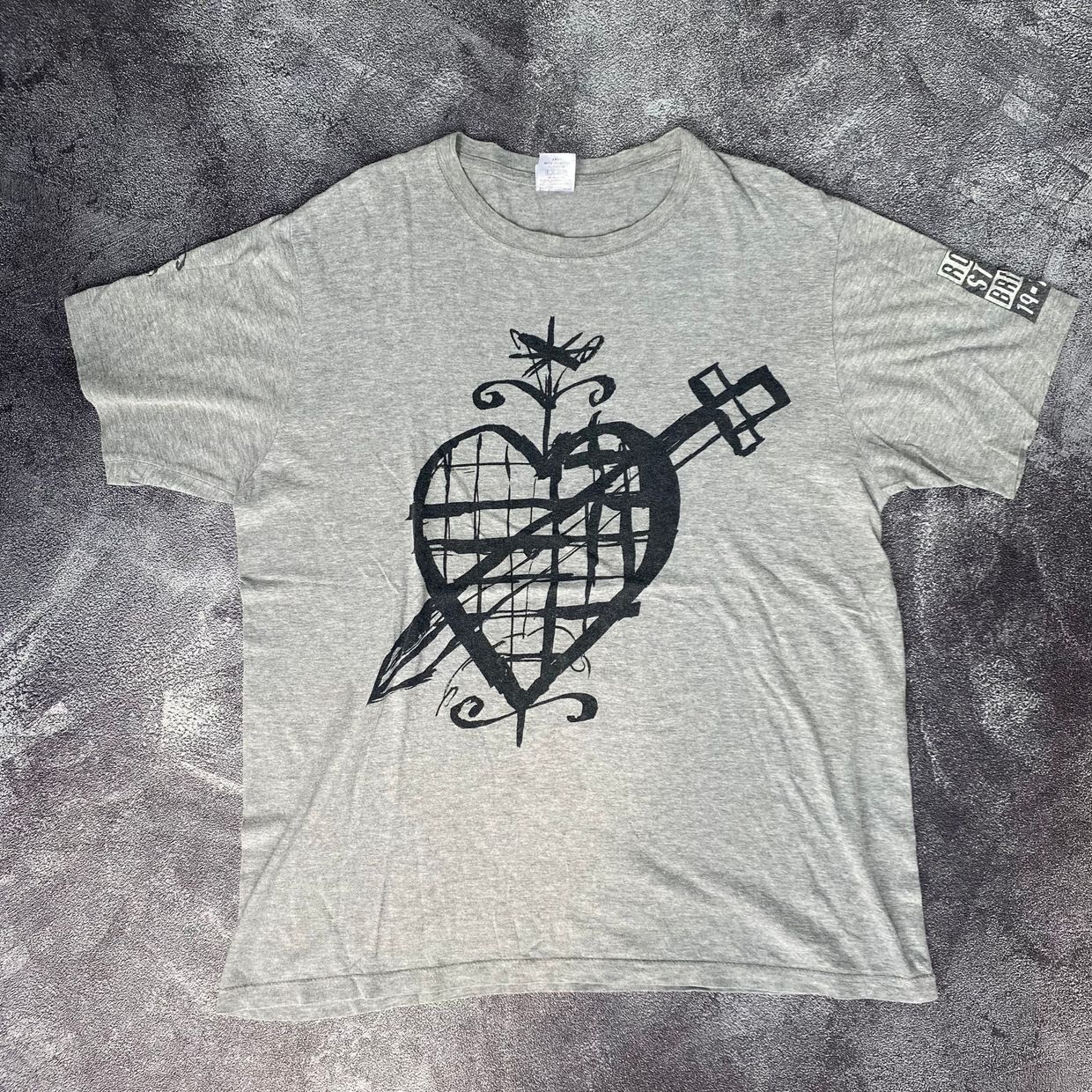 Vintage Grunge T-shirt Pria gray