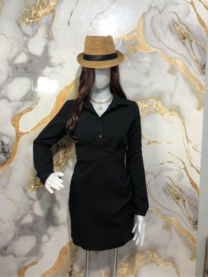 Luxury Minimalist Evening dress Wanita black