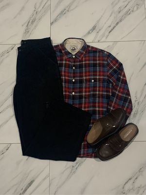 Casual Casual shirt Pria multicolor red