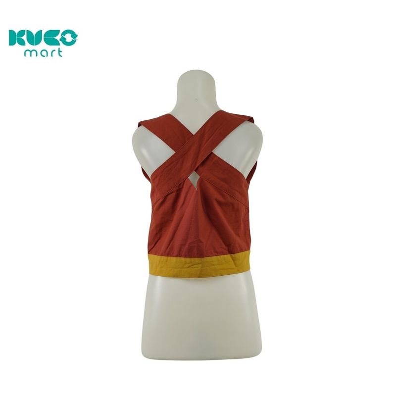 Crop top Wanita red yellow, foto 2