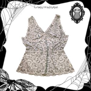 Y2K Coquette Cami top Wanita gray