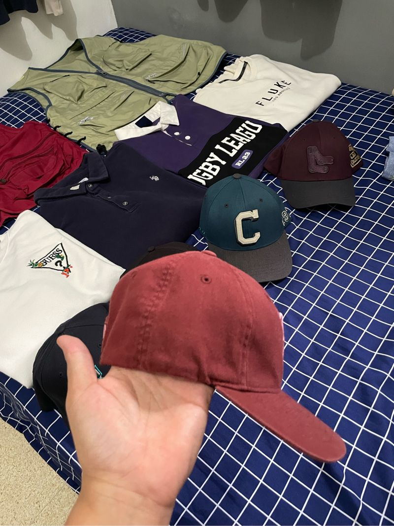MLB Casual Hat Pria burgundy, foto 3