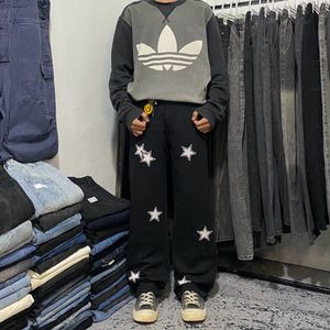 Streetwear Y2K Jeans Pria black