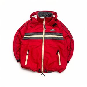 Kensho Abe Vintage Bomber jacket Pria red