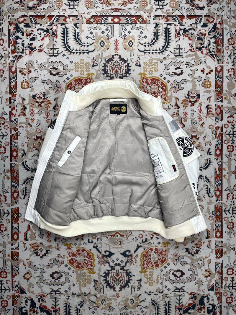 Avirex Streetwear Bomber jacket Pria white, foto 5