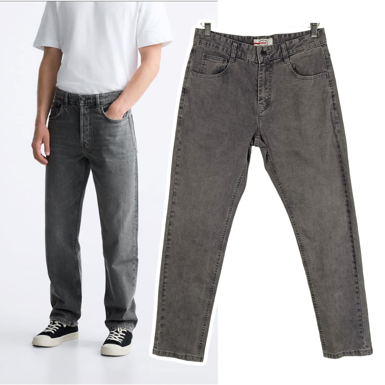 PRADA Denim Jeans Distressed mid-rise tapered jeans in blue