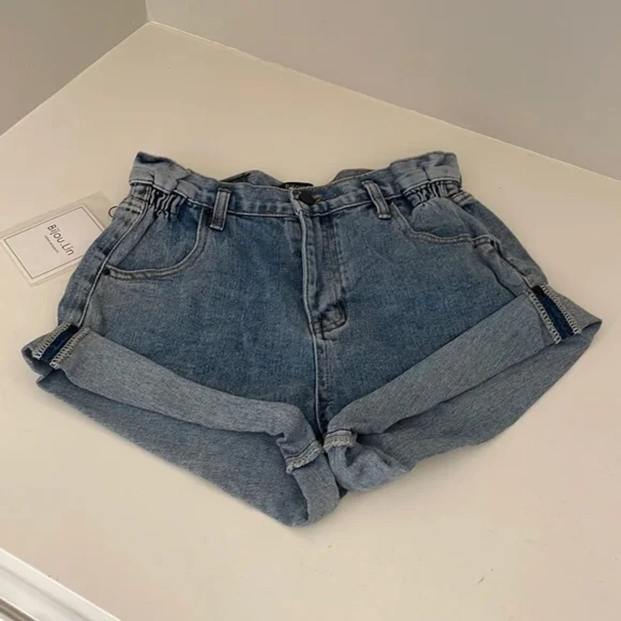 Streetwear Minimalist Short Wanita blue