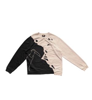 Nike Reworked Sweatshirt Pria white navy