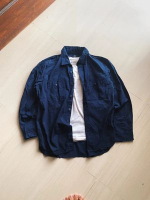 Uniqlo Skater Casual Casual shirt Pria navy