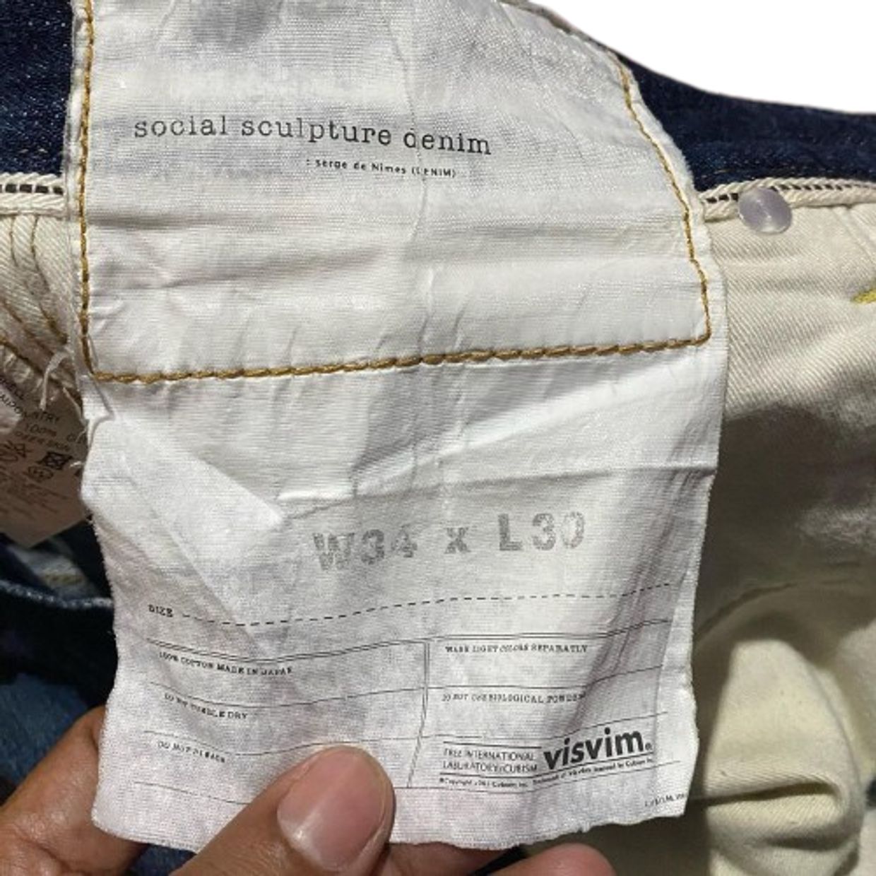 Visvim 01.2R Selvedge Denim Size 34x30, foto 3