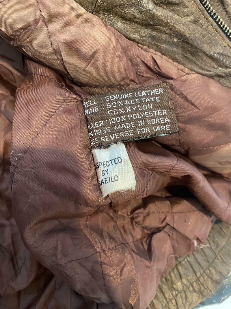 Vintage Leather jacket Pria brown, foto 7