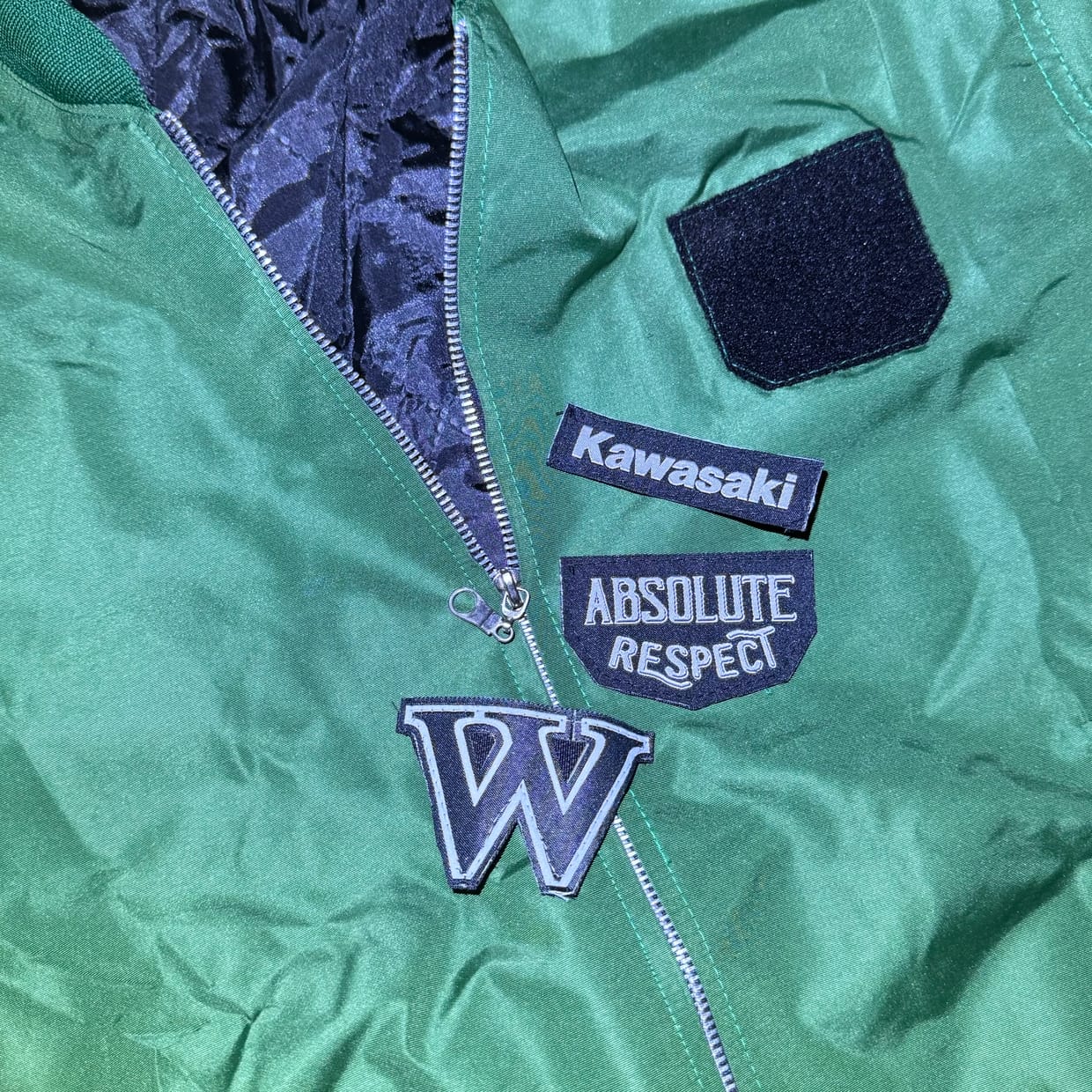 Streetwear Biker Bomber jacket Pria green, foto 4