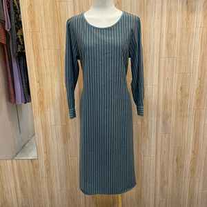 Casual Casual dress Wanita green black