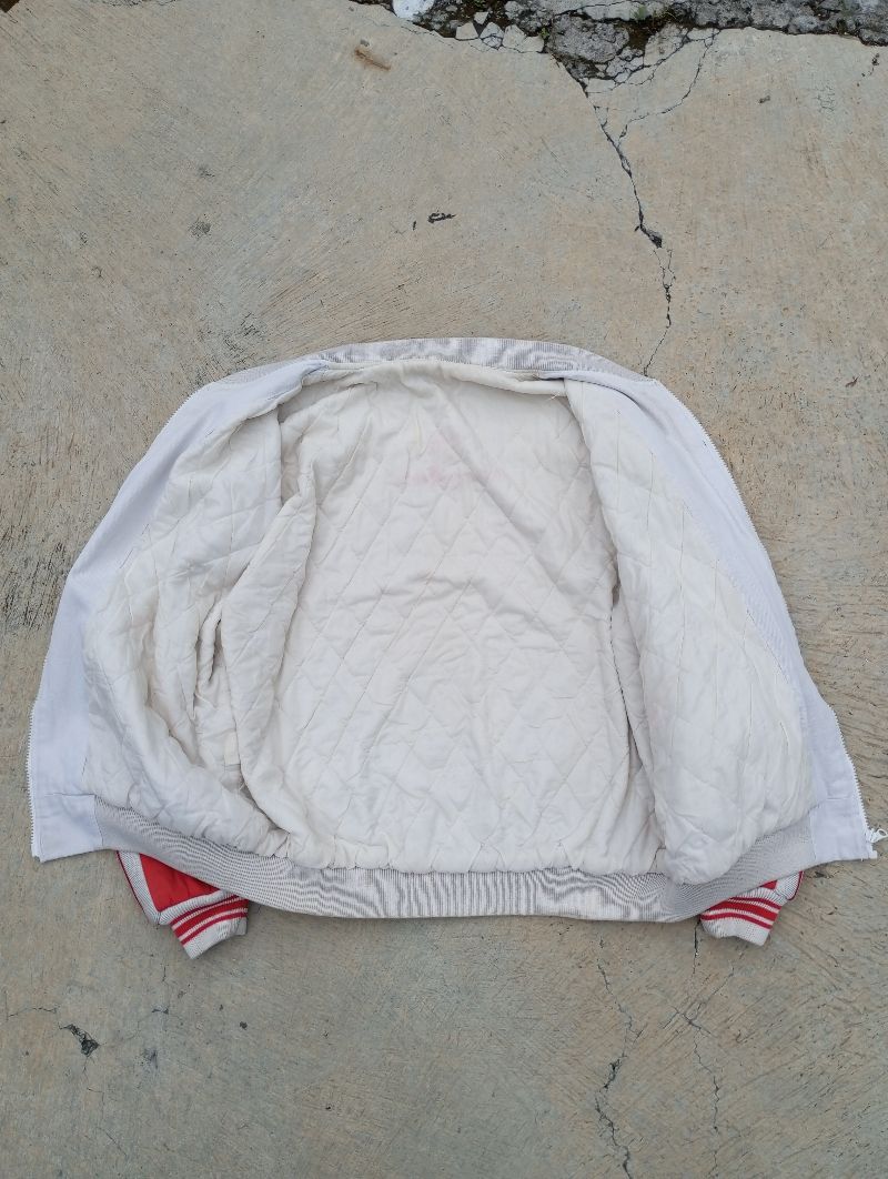 Casual Bomber jacket Pria white red, foto 3