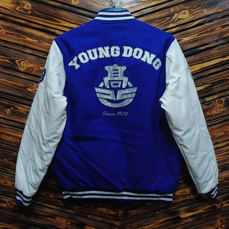 Vintage Casual Bomber jacket Pria blue, foto 5