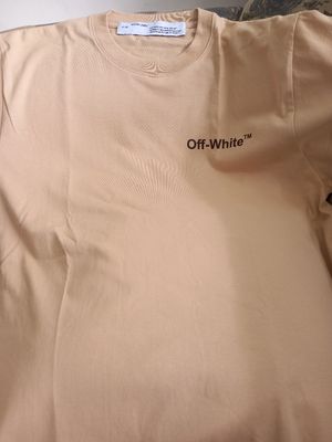 Off-White Casual T-shirt Pria tan