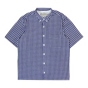 Muji Vintage Y2K Casual shirt Pria white blue