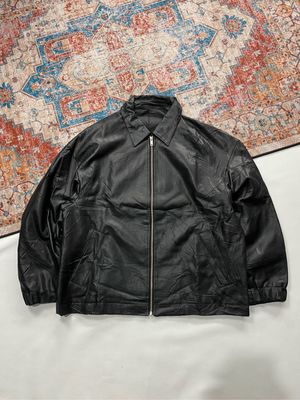 Uniqlo Vintage Casual Leather jacket Pria black
