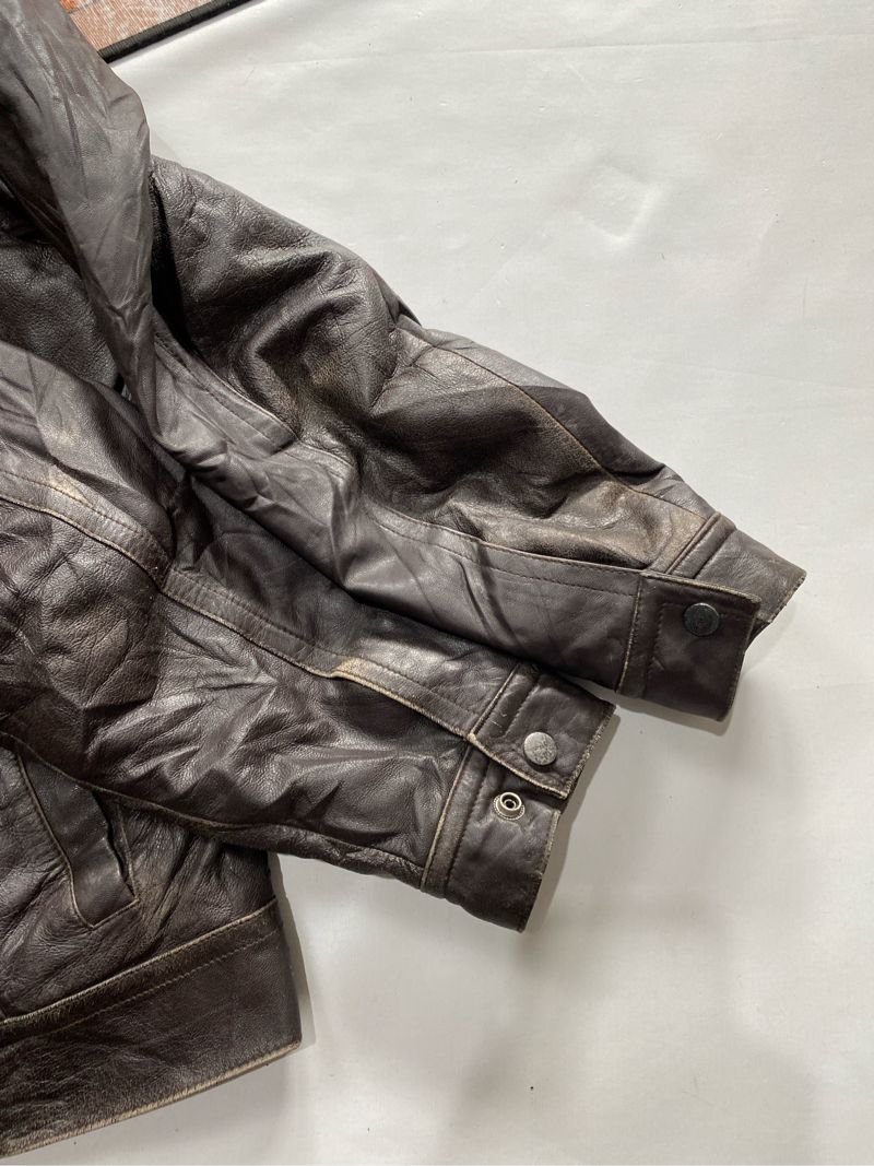 Lee Biker Casual Leather jacket Pria brown, foto 6