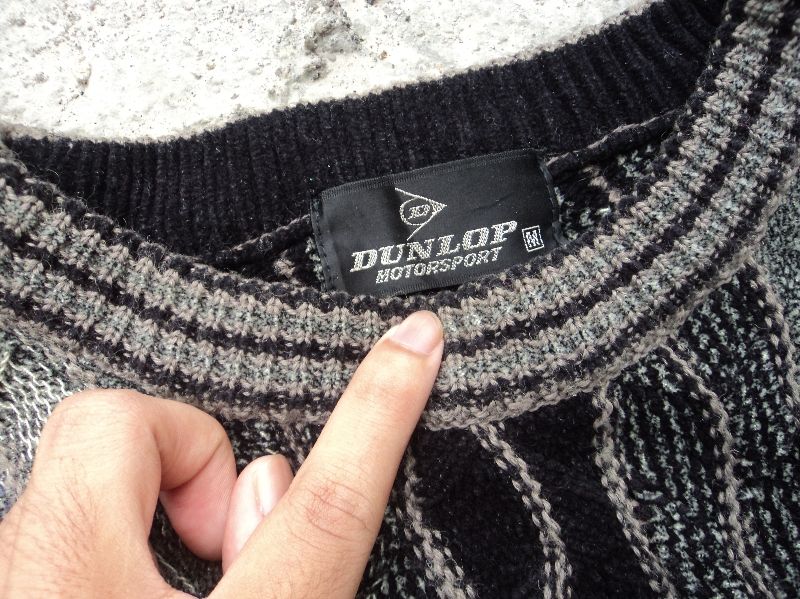Dunlop Casual Sweater Pria black gray, foto 3