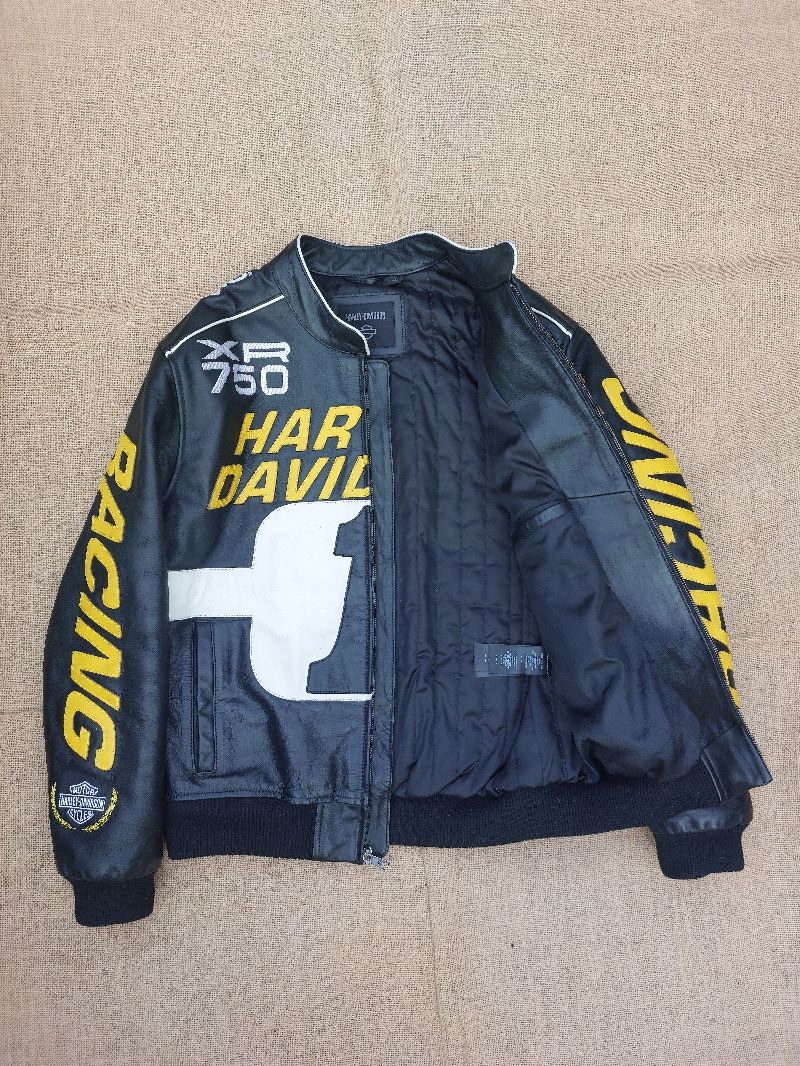Harley Davidson Biker Leather jacket Pria black, foto 5