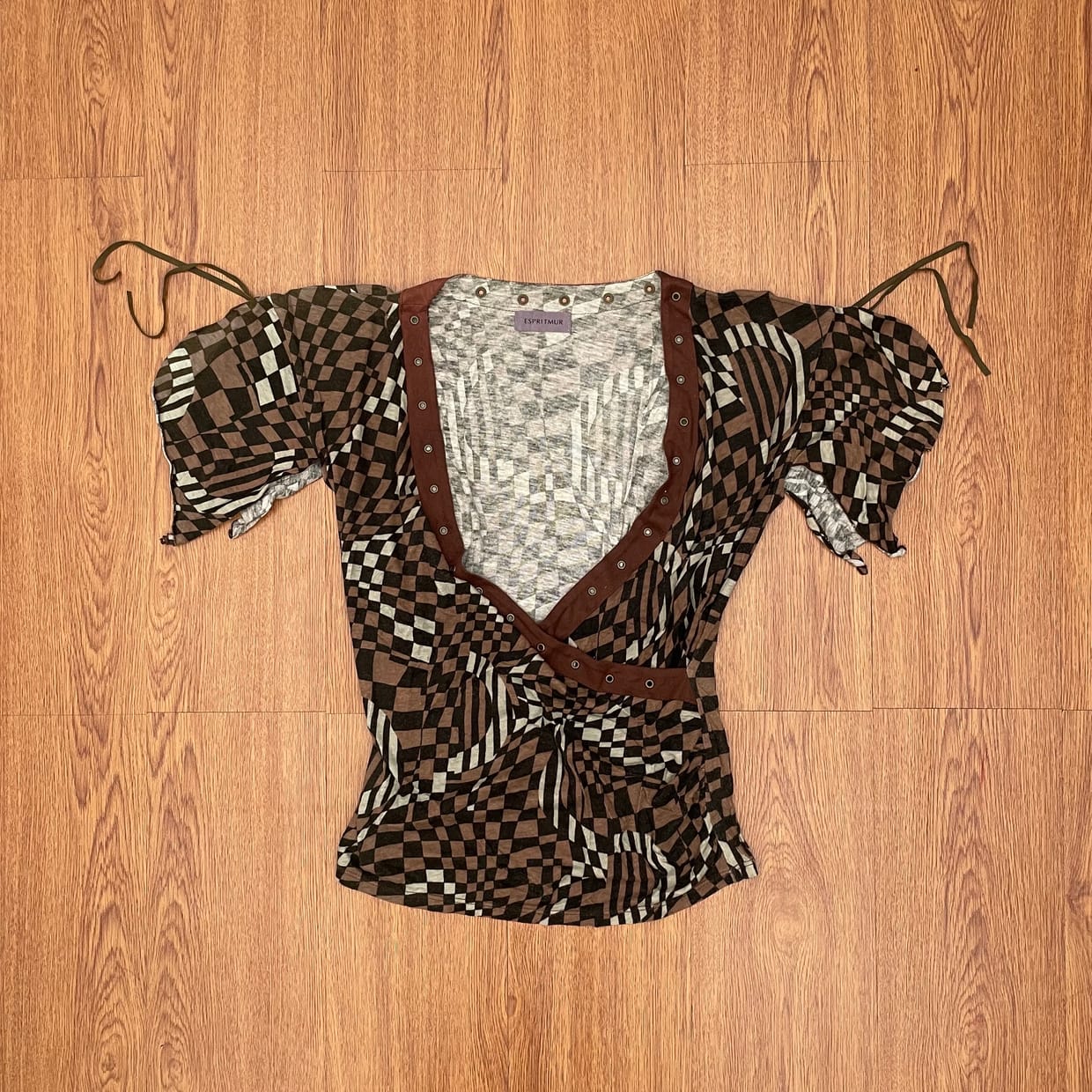 Japanese brand Vintage Avant Garde Blouse Wanita multicolor